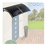 Vordach Haustür Überdachung QIANDA Wetterfest 2,7mm Polycarbonatplatten Dachterrasse Shelter for Haustür, 6 Größen (Color : Brown, Size : 80cmx160cm)