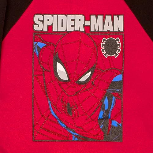Marvel Comics Spider-Man Miles Morales Boys Sweatshirt - Button-Up Long Sleeve Graphic Print Hooded Varsity Jacket for Kids4