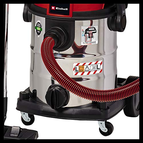 Einhell Aspirateur eaux et poussières TE-VC 2025 SACL (classe de poussières L, pour des poussières de valeurs MAK>1 mg/m³, 25 L, système de nettoyage du filtre, vendu avec plusieurs buses et filtres) - Image 7