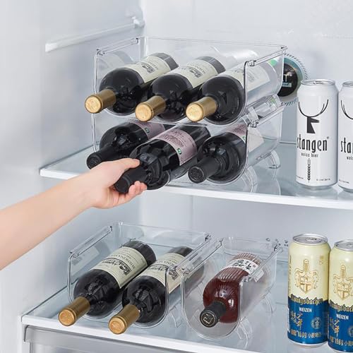 Soporte para botellas de plástico GERRIT apilable transparente miniatura 6