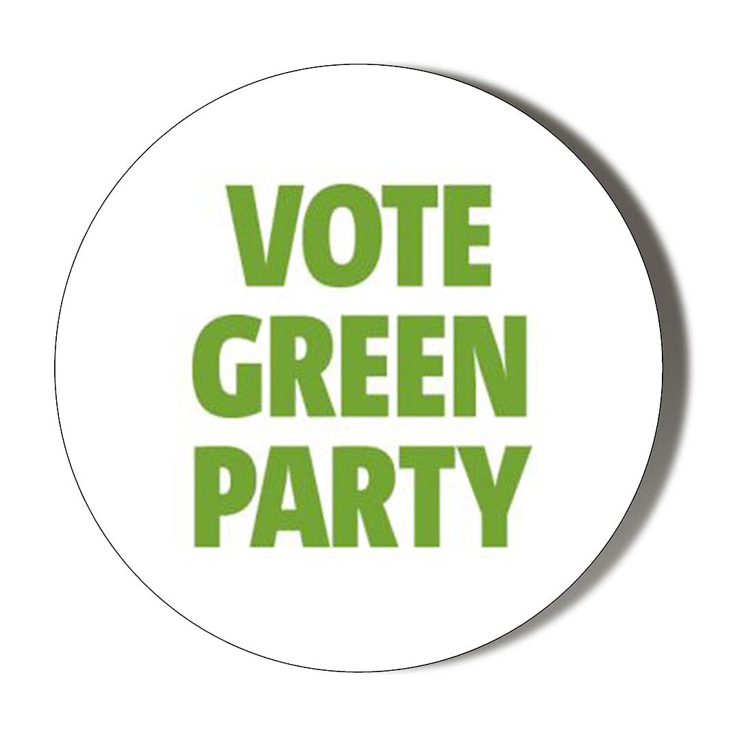 Gift Insanity Multi Vote Green Party 6 X 70Mm Large Vinyl Stickers Pack Of 6
