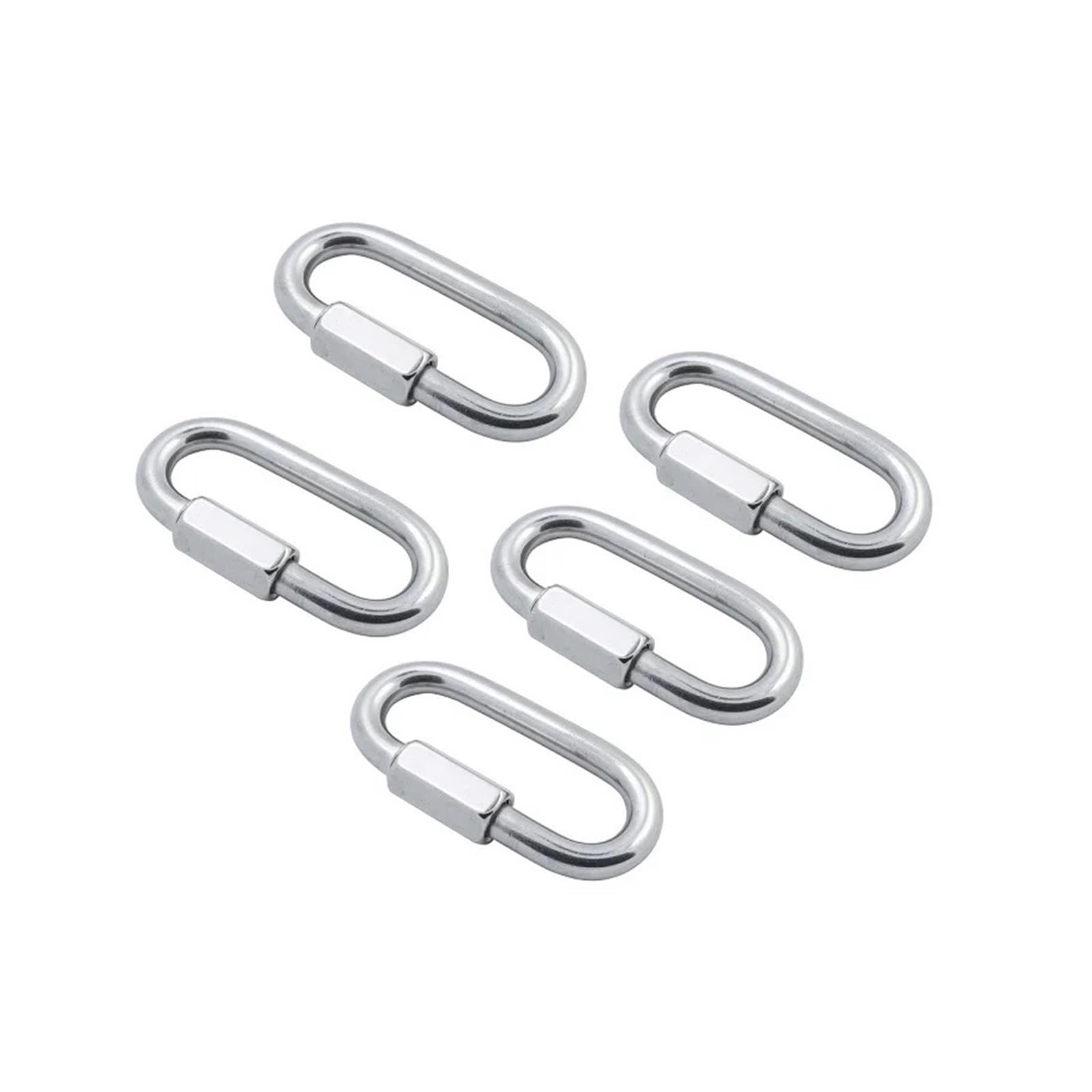 Stainless Steel Shackle Snap Carabiner Quick Link Lock Ring Hook M5 M6 M7 M8 for Hammock Camping(5mm,1 Piece)