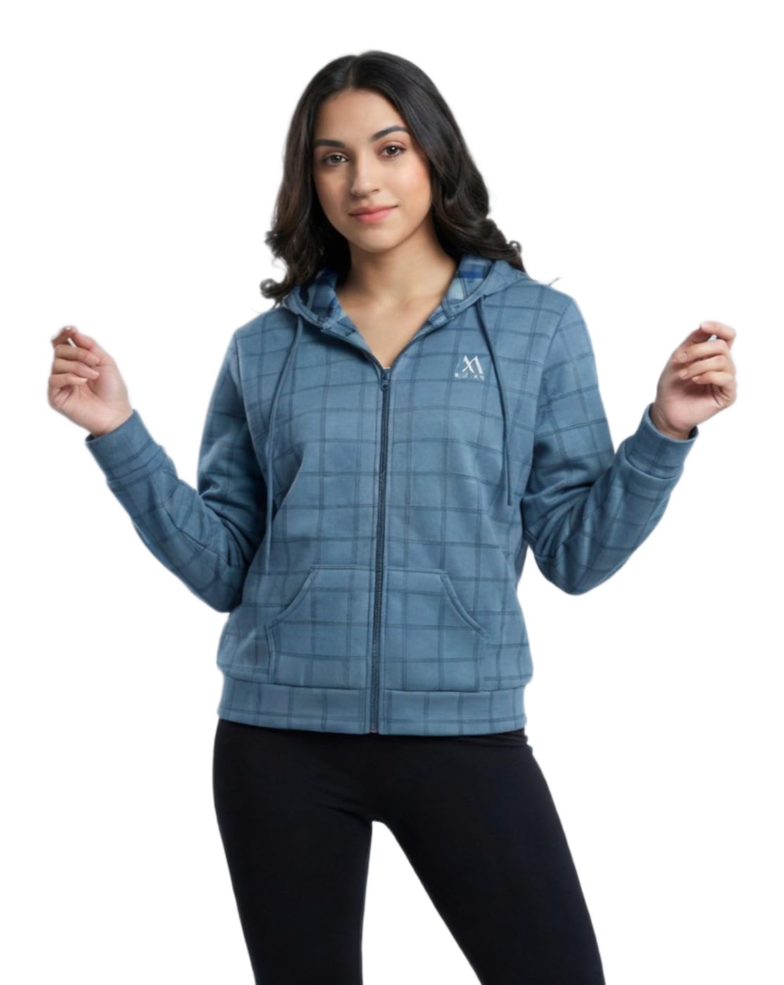 Girls Winter Zip-Up Hoodie | Solid Color Hooded Sweatshirt for Women|39-picture-38