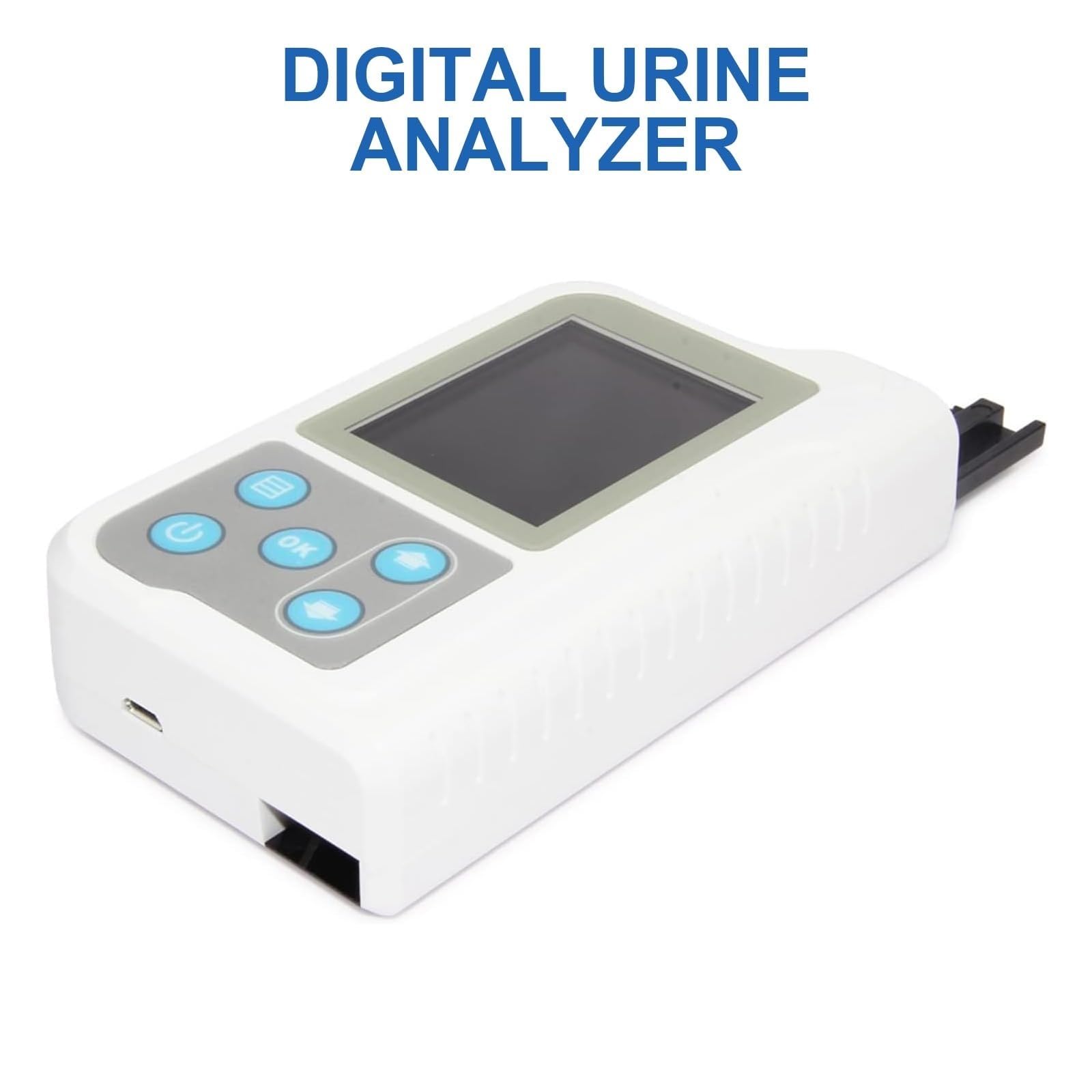 Kit de analizador de orina digital con 100 tiras de prueba, 500 almacenamiento de datos, LCD de 2.4 pulgadas, probador de orina inteligente recargable para monitoreo de salud en el hogar