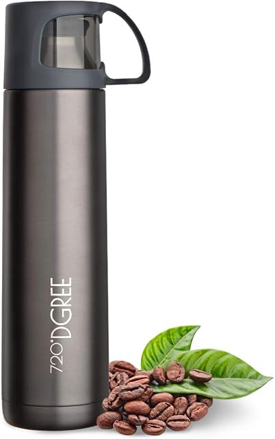 720°DGREE Thermo Flask Follow - 450ml, 700ml, 1l - Your Lifestyle Stainless Steel Flask - Double-Walled, Vacuum Insulated Thermo Bottle with Cup - Enjoy Your Hot Bervages, Coffee, Tea Everywhere