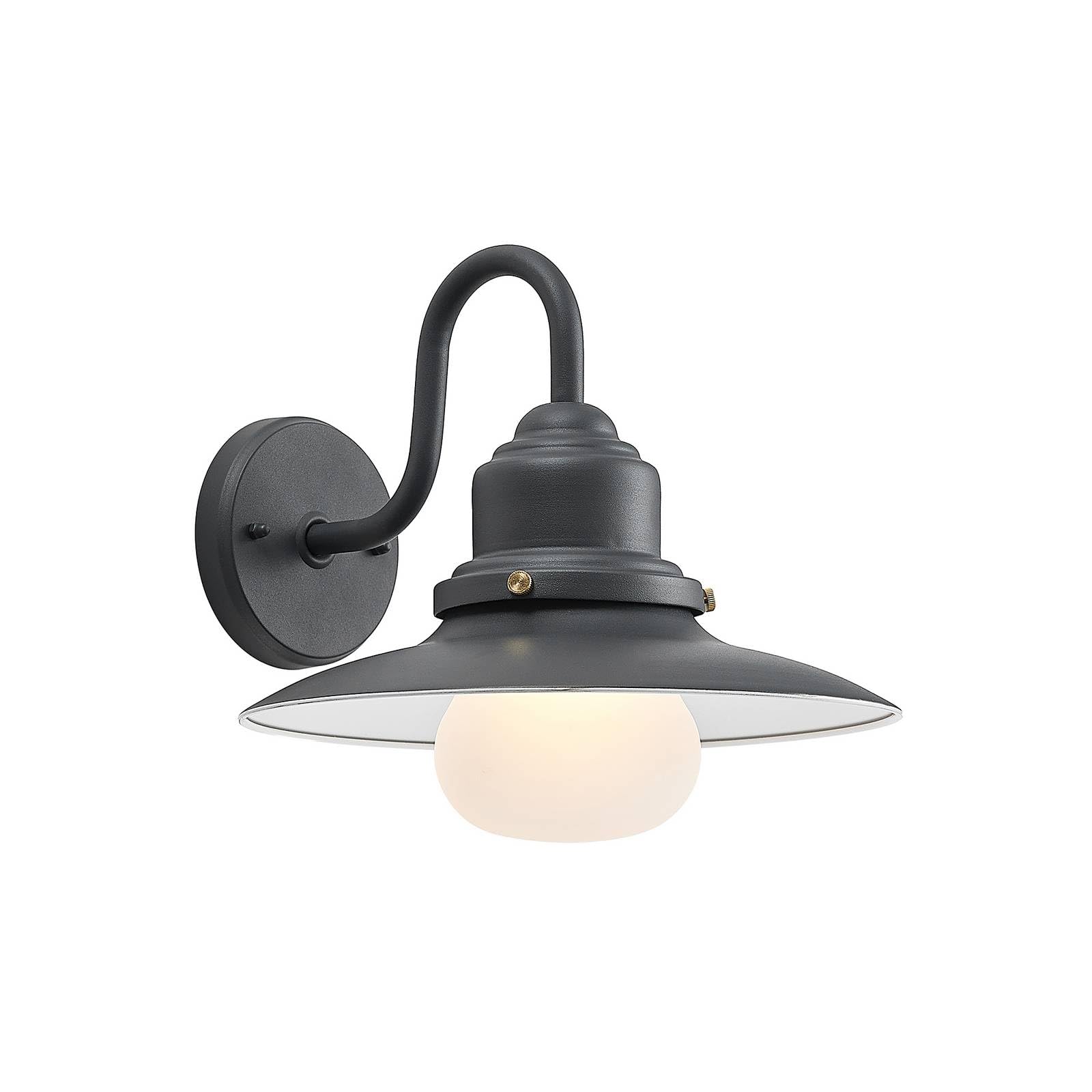 Lindby Dark Grey Outdoor Wall Light Roisin Dimmable (Antique, Vintage) In Silver Made Of Metal (1 Light Source E27) From Wall Lamp For Exterior/Interior Walls House Terrace Und Balcony
