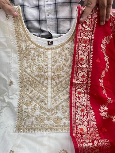 Image of by Pink Anarkali Flared Kurti Pant Dupatta Suit Set.