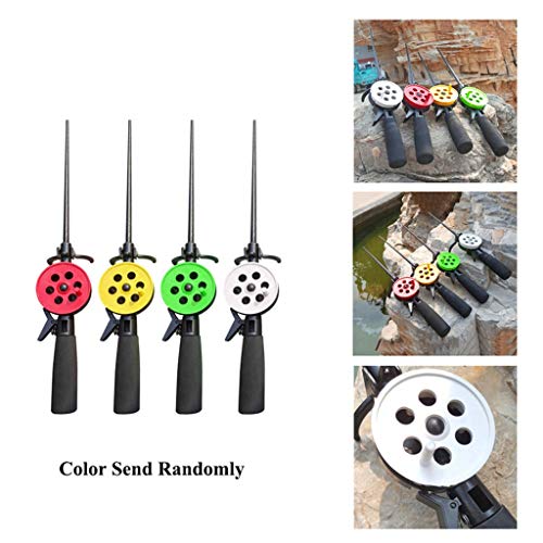 JHYS Angelausrüstung, 1 STÜCKE Langlebig EIS Winter Angelrute mit Rolle Tragbare Angelruten Pole Outdoor Sport… – Bild 3