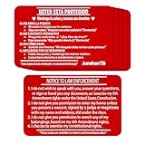 5-Pack Metal Bilingual Know Your Rights Card (Spanish & English), Aluminum Immigration Red Card, Tarjeta Roja Para Inmigrantes, ICE & Police Encounter Safety Tool, 4th & 5th Amendment Protection (5)