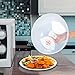 Large Microwave Cover for Food Easy Grip Microwave Splatter Cover Guard Lid with Steam Vent and BPA Free & 11.5 Inch, Dishwasher Safe