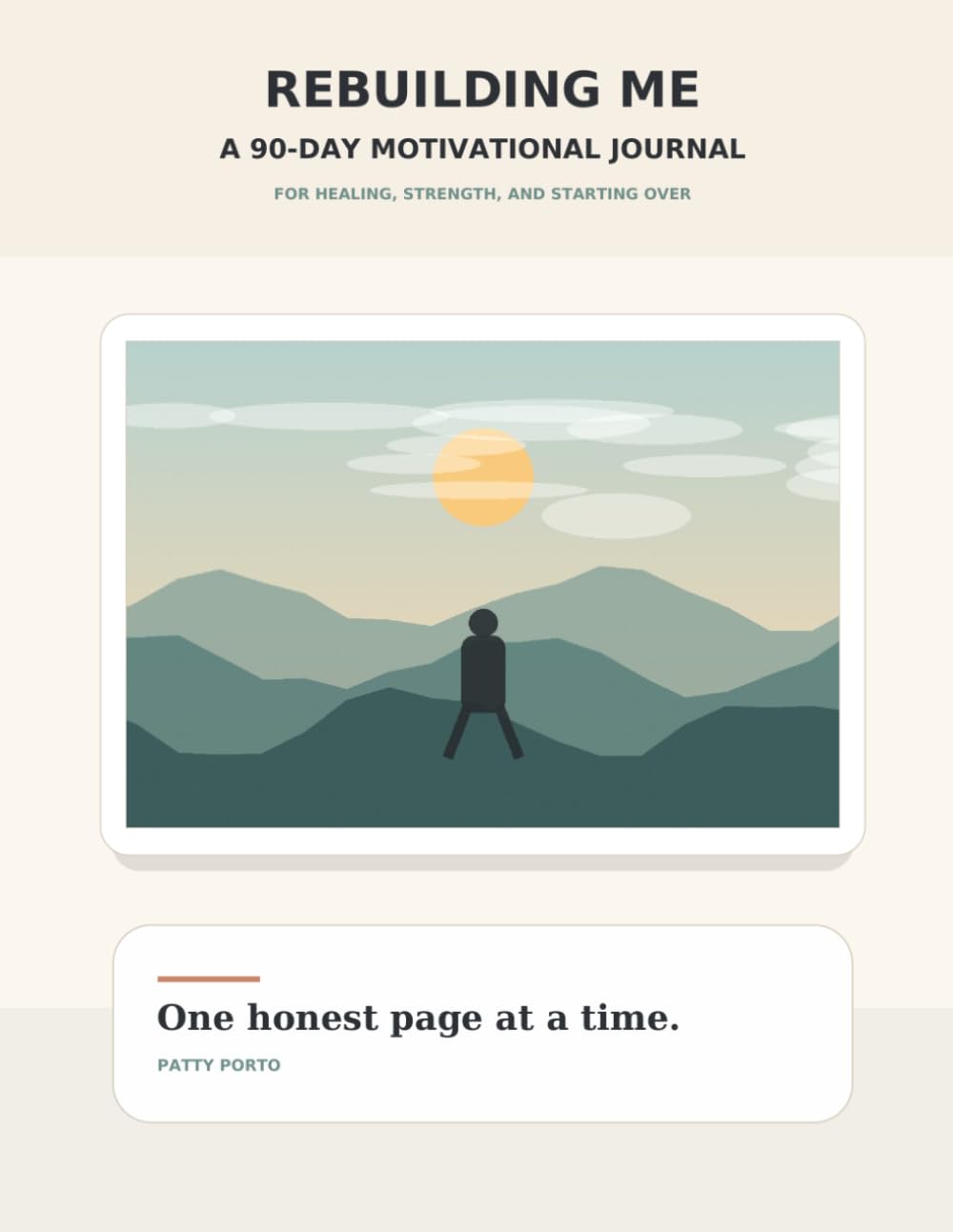 Rebuilding Me: A 90-Day Motivational Journal for Healing, Strength, and Starting Over