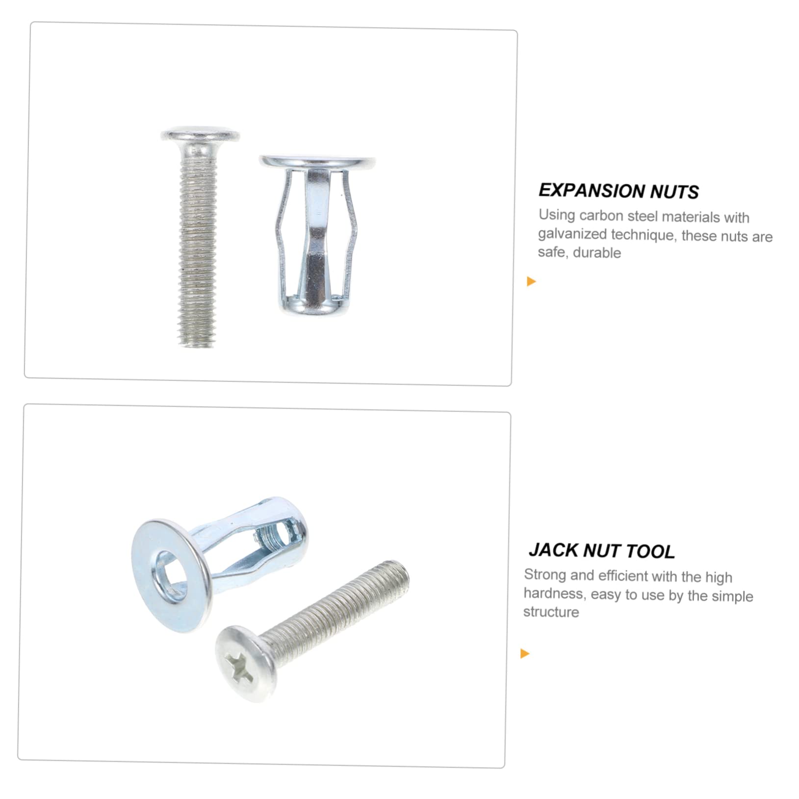 Veemoon 15pcs Screw Nut Jack Fixing Nuts Precision-Made for Metal Plates and Tubes