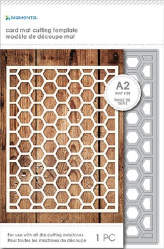 Miniatura 1 de Momenta Plantilla de corte de estera de tarjeta hexagonal tamaño A2 Mat