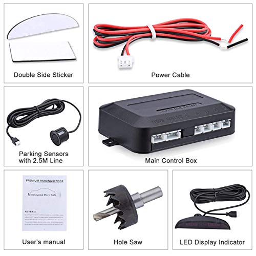 Image of AutokraftZ Car Reverse 4 Parking Sensor System Quality Reverse Backup Radar System with LED Display for Maruti Suzuki Swift
