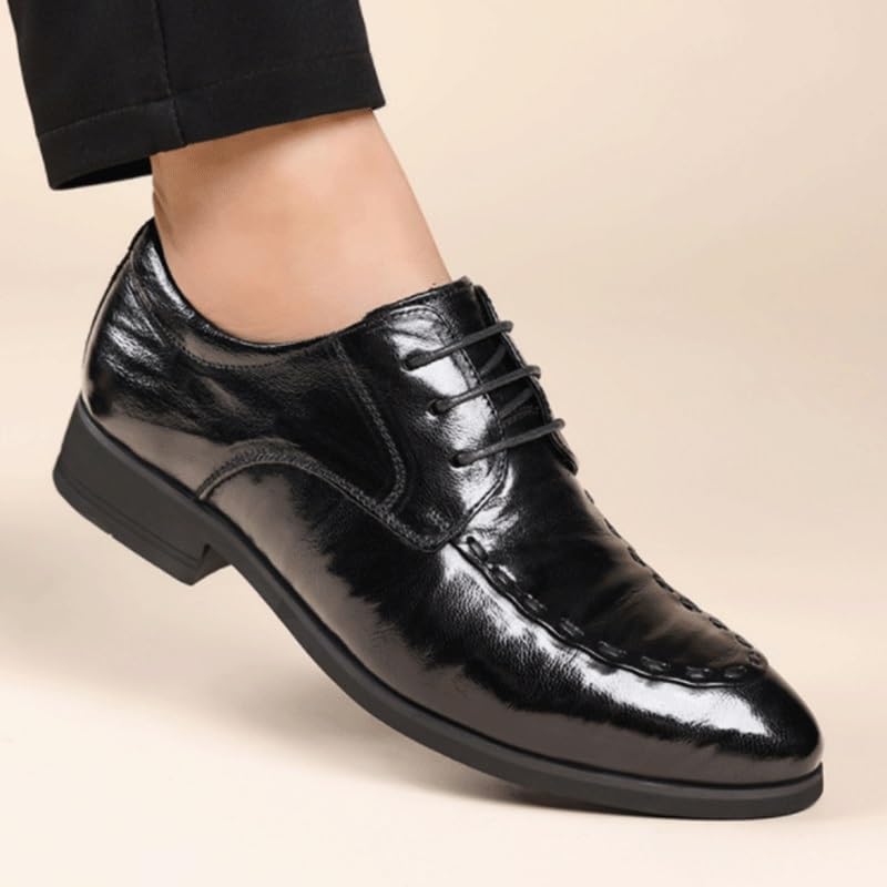 Men's Business Casual Leather Shoes Soft Sole Formal Pointed Toe Shoes Fashion Men Comfortable Lace Up3