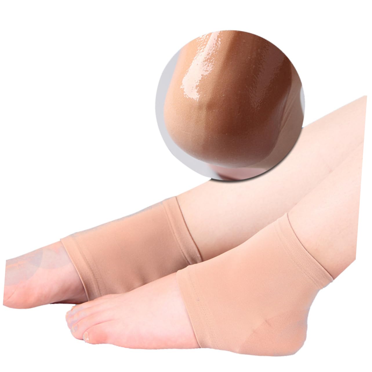 PLAFOPE Moisturizing Heel Socks Open Topper for Dry Cracked Skin Gel Heel Sleeve