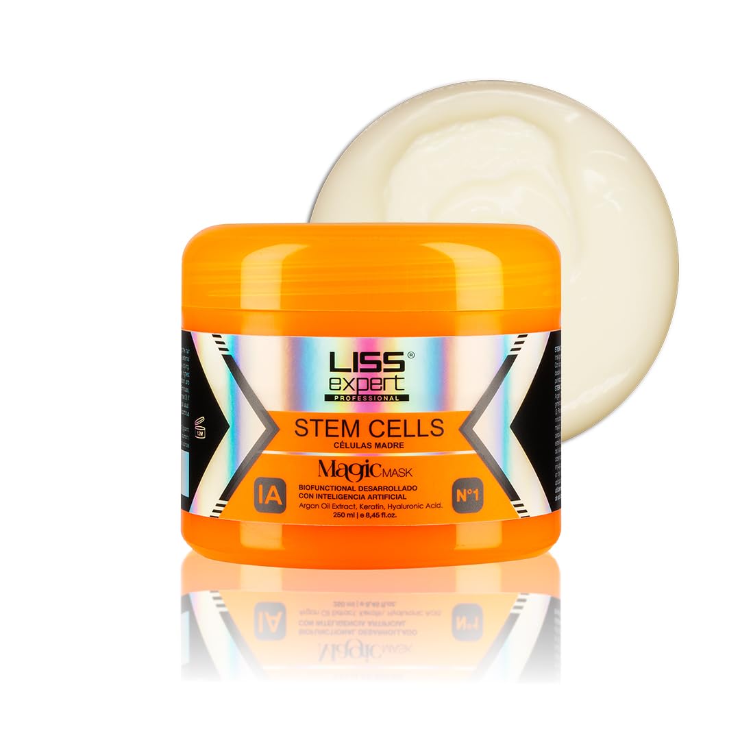 Liss Expert Stem Cells Magic Hair MASK, Argan Oil, Keratin, Hyaluronic Acid | Provides Long-Lasting Frizz & Humidity Protection| Moisturizing | For All Types of Hair 8.45 oz