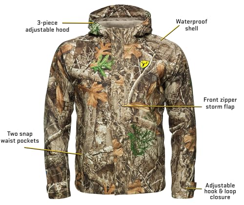 Image of SCENTBLOCKER Men's Lightweight Waterproof Breathable Camo Rain Jacket