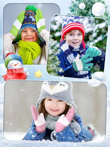 Image of EBOOT 3 Pairs Winter Kids Gloves Warm