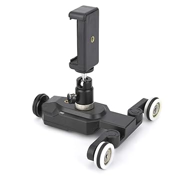 Dolly Rail Camera Slider, Wide Angle Shooting Lightweight Wireless Video Camera Dolly Linear Shooting for 4-6.4 Inch Wide Phone for Mobile Phone Camera