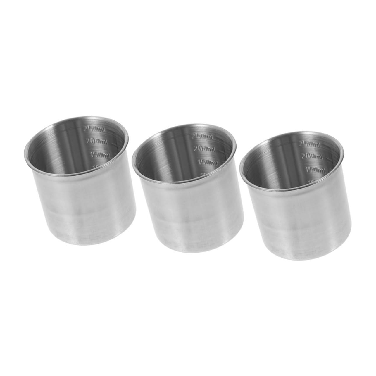 5 Ensembles Tasse À Mesurer Gobelet Doseur Tasses À Mesurer De Cuisson Tasse De Nourriture Sèche Centres De Table De Cuisine Bac À Glace Acier Inoxydable Silver 3 Pièces * 5 Ciieeo