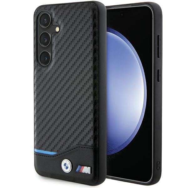 CG MOBILE BMW BMHCS24S22NBCK Étui pour S24 S921 Cuir Noir Carbone