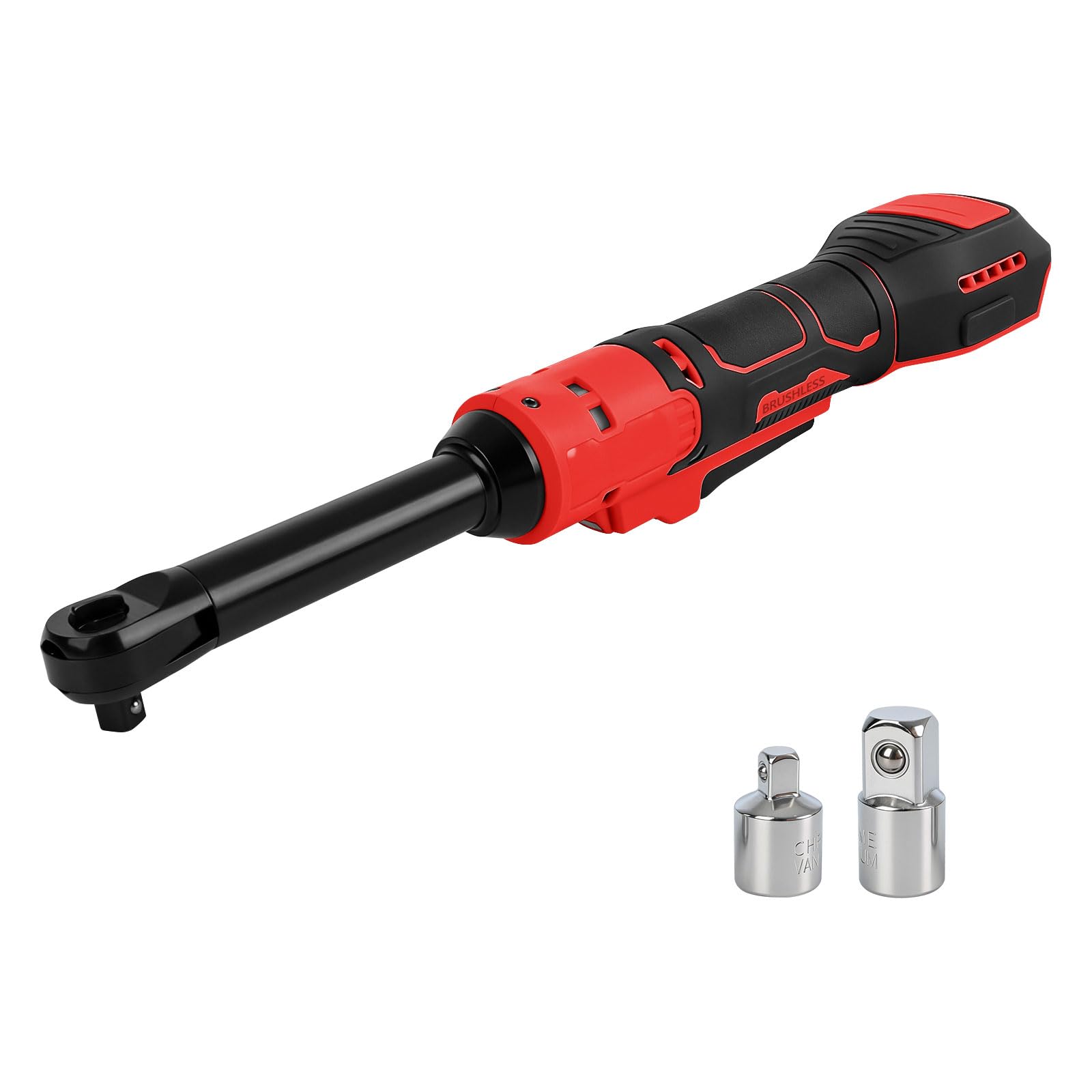 Chiave a cricchetto migliorata a batteria da 3/8" per batteria Milwaukee M18 18 V, 80 N.m, 320 giri/min, velocità variabile, chiave a cricchetto elettrica allungata con illuminazione a LED