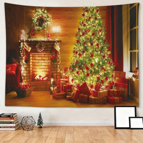 JOTOM Weihnachten Wandteppich, Mehrzweck Wandbehang aus Stoff Christmas Wandkunst Poster...