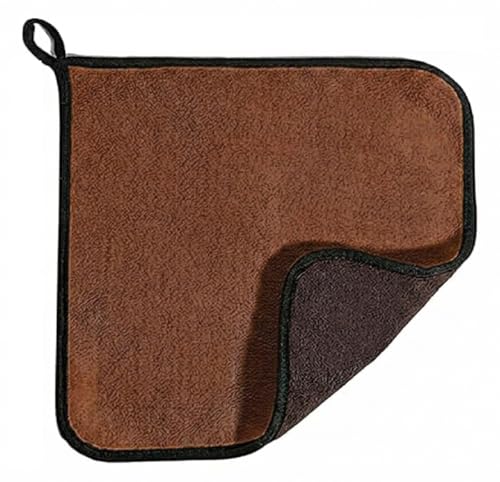 Image of NapkinKART Microfiber Cleaning Cloth for Car, Bike & Home | Ultra Soft, Dual-Sided Brown & Grey Towel | Lint-Free, Scratch-Free | Reusable Duster for Glass, Dashboard, Kitchen 40 X 30 CM