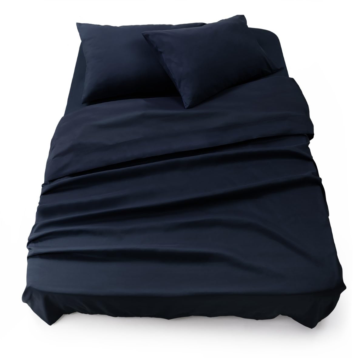 Blumtal - Parure De Lit 160x200 en Microfibre - 3 Pièces - Drap Housse 160x200 Drap Plat 2 Personnes (240x275) 2 Taies d'oreiller 50x80 - Blanc