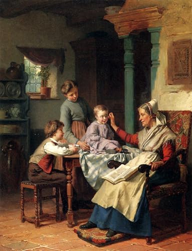 Peinture Décorative Essayer les lunettes de grand-mère