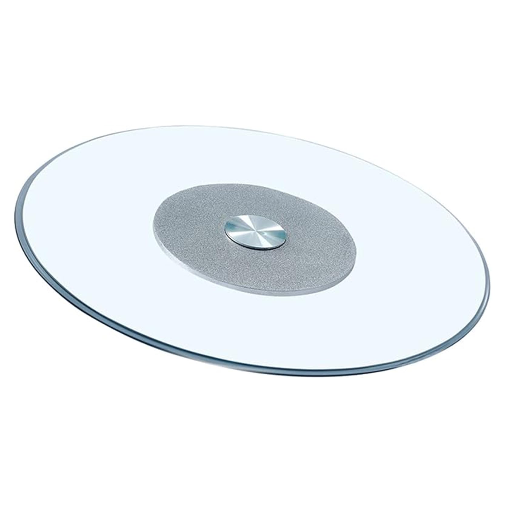 Vassoio Girevole Lazy Susan da Tavolo in Vetro temperato con Cuscinetto Silenzioso, centrotavola, Piatto da Portata per Banchetti di Famiglia, Feste e Matrimoni (Dimensioni: 60 cm/23,6 polli