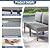 Kurapika 7 Pieces Metal Patio Furniture Set Modern Metal Outdoor Conversation Sets, Patio Sectional Sofa w/5 Inch Cushion and Coffee Table, Grey