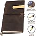 Leather Journal For Mens Womens - Genuine Brown Travelers Notebook - Leather Travel Journal Refillable - Vintage Bound Diary - Real Handmade Writing Notebook - Personalized Sketchbook - Journal Set