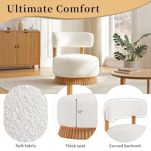 Sillón Moderno Plegable Beige Claro miniatura 4