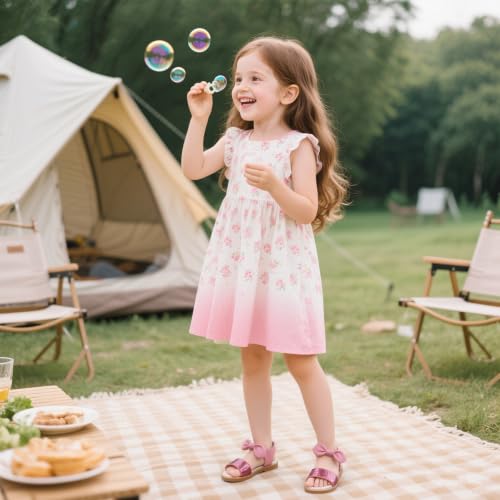 Image of Kiderence Toddler Flower Girl Sandals Open Toe Dress Shoes Wedding Party