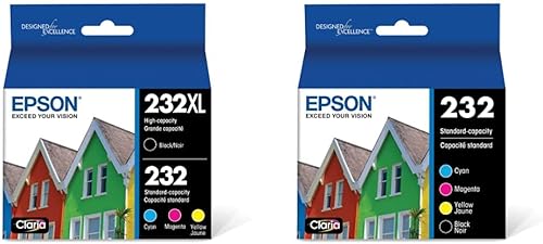 Miniatura 7 de Epson T232 Color de capacidad estándar y multipaquete negro de alta capacidad y cartucho de tinta negra T232, alta capacidad