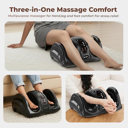 Image of Durafit91 Electric Foot Massager for Pain Relief, Feet Massager with Hand Simulation Massage, Air Compression, Shiatsu, Deep Kneading, Blood Circulation, Relaxation & Stress Relief, Portable Massager