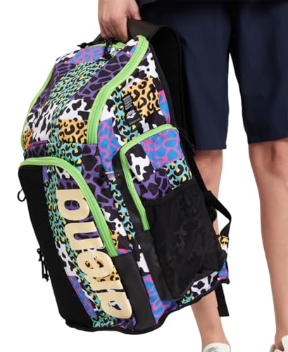 Image of ARENA Spiky III Backpack 45 Swimming Athlete Sports Gym Rucksack Large Training Gear Equipment Swim Bag for Men and Women, 45 Liters, Animalier