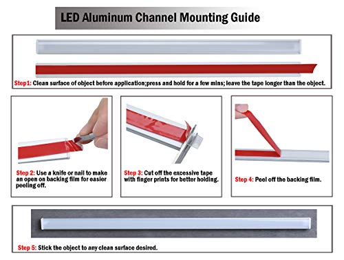 10M Cinta de montaje transparente, adhesivo acrílico de doble cara, cinta de espuma adhesiva de 10 m x 10 mm, resistente a la intemperie, resistente al calor, perfecta para canal de tira de luz LED