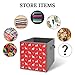 PPIKTC Versatile Storage Box, Red Reindeer Christmas, Collapsible Cube Organizer with Handles, Easy Storage Solution for All Rooms