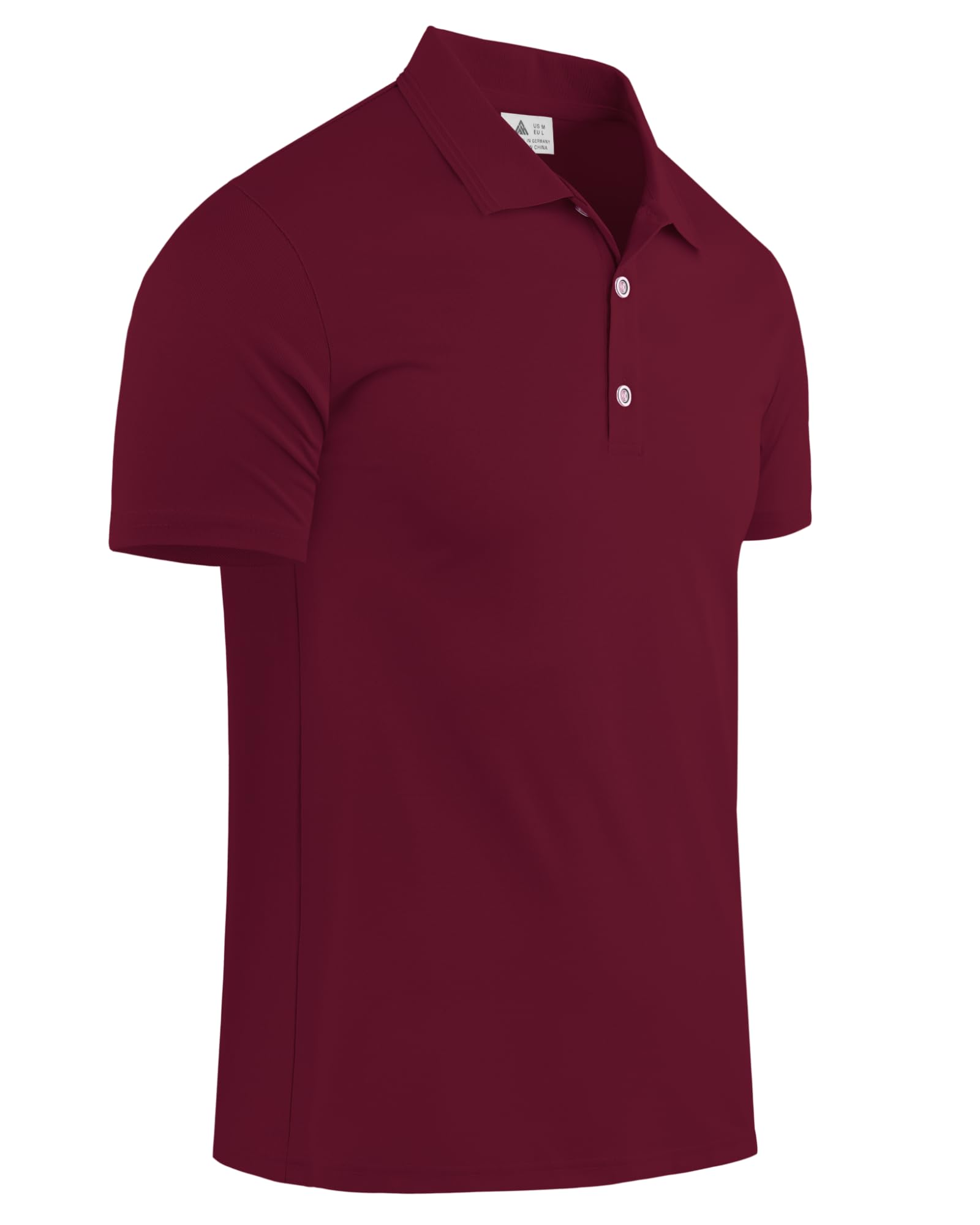 ZITY Lot de 5 Polos Homme Manches Courtes en Polyester, Hauts avec Col et Patte Boutonnée pour Golf, Tennis, Travail et Loisirs