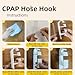 CPAP Hose Holder with Anti-Unhook for Bed Avoid Tangle and Prevent Blockage，CPAP Hose Hanger for Tube Bedside & Sleep，CPAP Accessories Supplies No Punching Require(2P White)