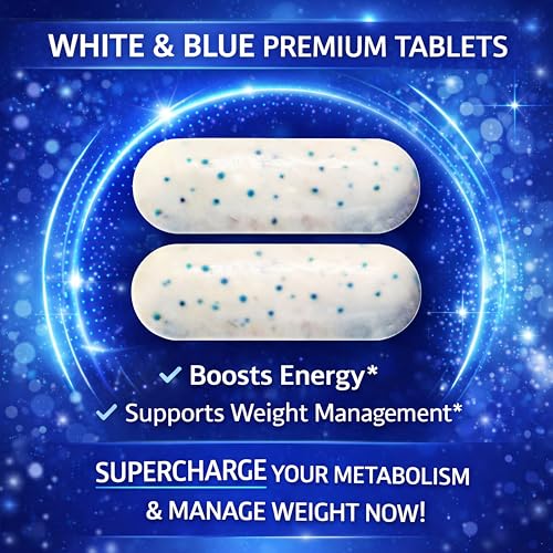 Diet Pills that Work for Weight Management Best Diet Pills + Powerful Energy Boost 120 White Blue Tablets - Image 4