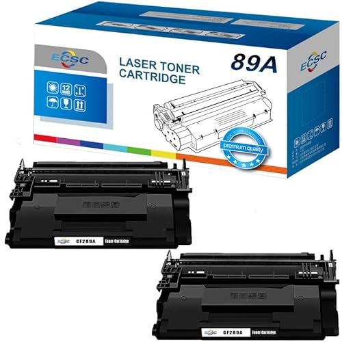 ECSC Toner Cartridge CF289A / 89A For Printer, Compatible With HP LaserJet Enterprise Flow MFP M528z M507dn M507x MFP M528dn MFP M528f M507 M528 MFP (Black, 2-Pack)