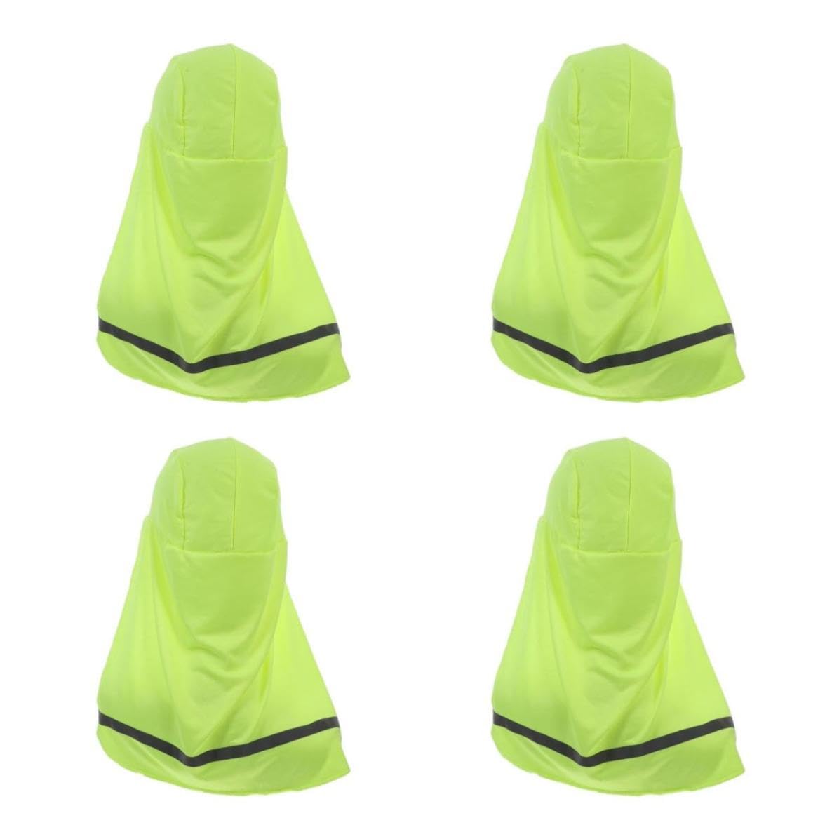 Operitacx 16 Piezas Gorra de Casco de Secado Rápido con Banda Reflectante | Fibra Sintética, Amarillo Fluorescente, Extensión Parasol, Uso Versátil para Pesca y Deportes al Aire Libre