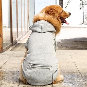 Dog Hoodie Pet Clothes Dog Hoodies with Pocket Basic Hoodie Sweater for Small Medium Large Dogs Grey Xs  Cucciolini Doodles Dog hoodie pet clothes dog hoodies with pocket basic hoodie sweater for small medium large dogs grey xs   cucciolini doodles