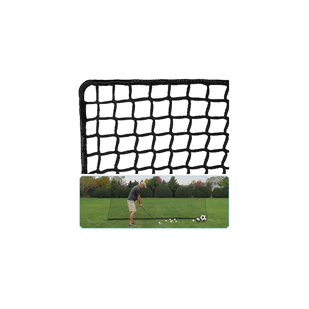 Tnarru Golf Practice Barrier Net Golf Hitting Net Sports Border Net Golf Containment Net Mesh Barrier Netting For Outdoor And Indoor Black 2mx2m