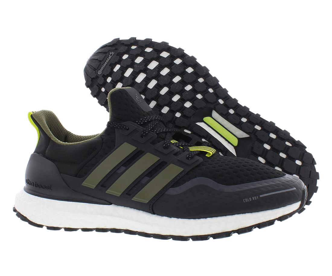 adidas Ultraboost Cold.Rdy DNA Mens Shoes Size 8, Color: Black/Focus Olive/Black Blue Metallic