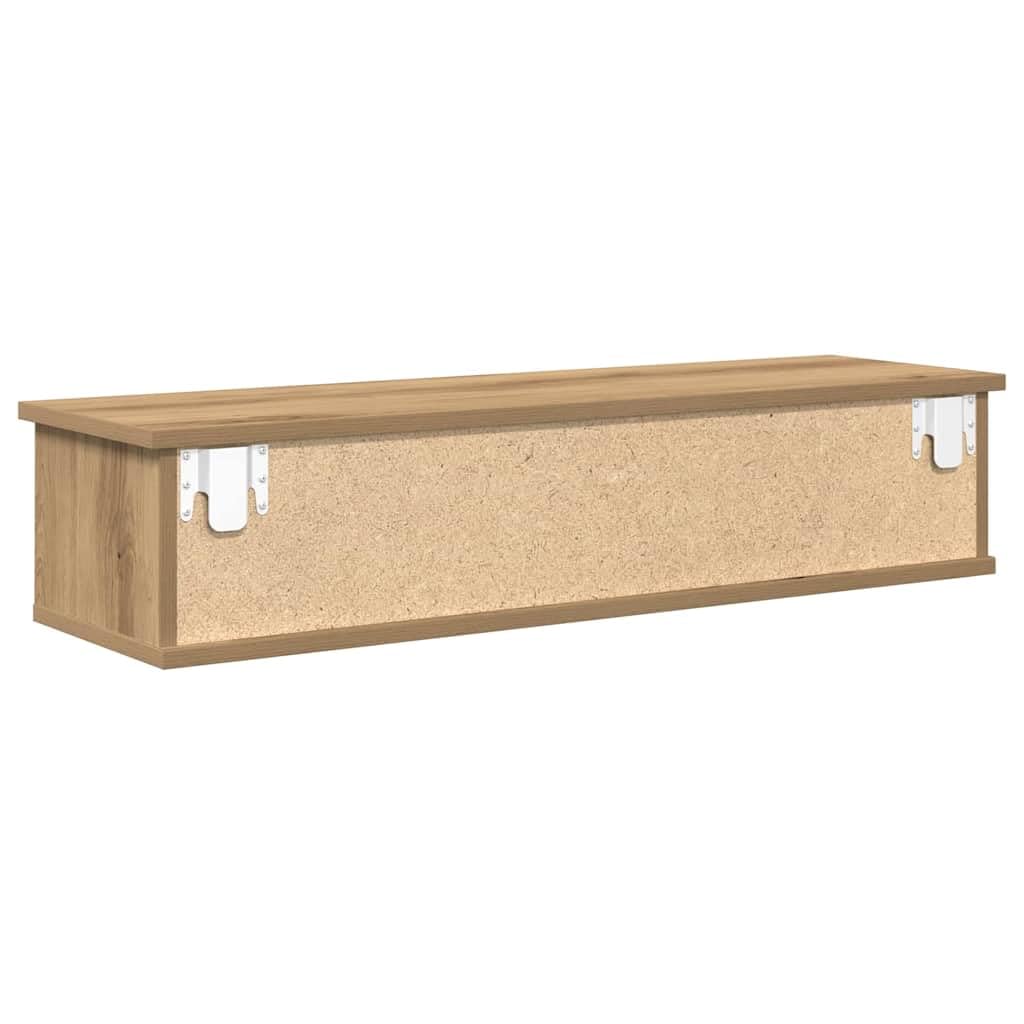 Genérico Armario de Pared Madera ingeniería Roble Artisan 88x26x18,5 cm,Mobiliario,Estanterías,Estantes y estanterías,855861